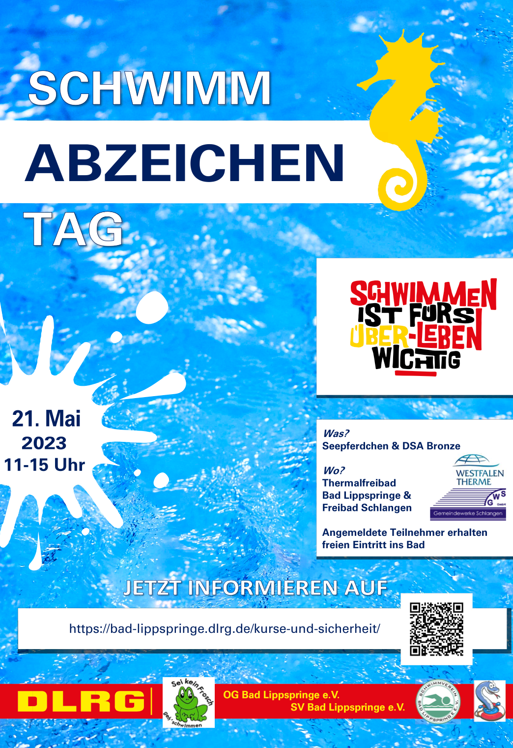 Schwimmabzeichen Tag 2023 Plakat